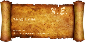 Mang Emma névjegykártya